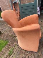 Twee oranje leolux stoelen, Ophalen, Gebruikt, Minder dan 75 cm, Leer