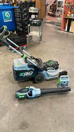 EGO grasmaaier 47cm self propelled + bladblazer + oplader., Cirkelmaaier, Ophalen, Zo goed als nieuw