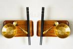 Sushi Setje eetset luxe servies japans hout goud, Overige materialen, Verzenden, Nieuw, Overige stijlen