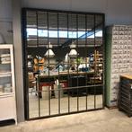 Grote industriële spiegel, vintage spiegels, antiek raam, Antiek en Kunst, Curiosa en Brocante, Ophalen