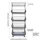 5-laags Keukenplank Fruit / groente mand, Niet ingevuld, Mand, Niet ingevuld, Nieuw