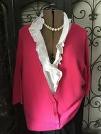MILANO ITALY’ CARDIGAN MET LAGE V-HALS IN PINK MAAT XL NIEUW, Verzenden, Maat 46/48 (XL) of groter, MILANO ITALY, Nieuw