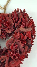 Brocante hart, kersthart, gedroogde bloemen, decoratie. W2, Diversen, Kerst, Tweedehands verkoop, Tweedehands verkoop, Gebruikt