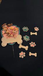 Paw patrol taarttopper en slingers, Ophalen of Verzenden, Zo goed als nieuw, Versiering, Verjaardag
