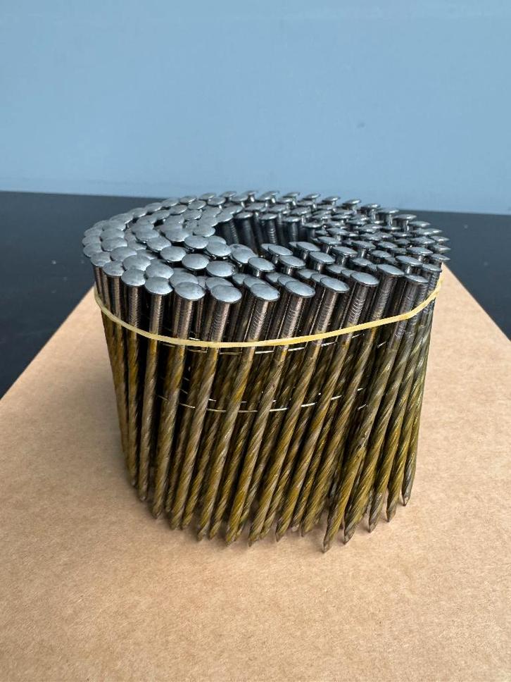 Nagels op rol Schroef RVS Bolkop 3.1 x 90, Doe-het-zelf en Verbouw, IJzerwaren en Bevestigingsmiddelen, Nieuw, Spijkers, 50 tot 100 mm