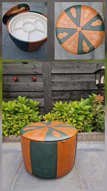 Mooie VINTAGE retro opberg poef Marakech beschikbaar voor biedingen