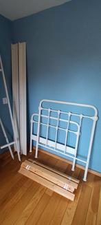 Leuk metalen bed, Ophalen, Gebruikt, Eenpersoons, Wit