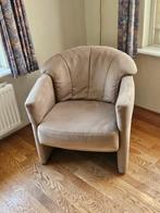 Twee suède leren fauteuils, Huis en Inrichting, Ophalen, Gebruikt, 50 tot 75 cm, Leer