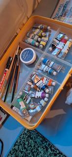 Doos met Sjabloon en Verfspullen, Ophalen, Gebruikt, Waterverf