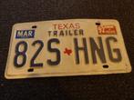 Kentekenplaat licenseplate Texas Trailer 2 USA, Verzamelen, Automerken, Motoren en Formule 1, Auto's, Gebruikt, Verzenden