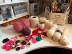 Partij haakgaren/wol / gehaakte bloemen, Hobby en Vrije tijd, Breien en Haken, Ophalen of Verzenden, Nieuw, Haken, Wol of Garen