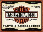 Harley Davidson. Parts & Accessoires. Metalen wandbord in re, Ophalen of Verzenden, Nieuw, Reclamebord