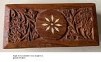 antiek , postzegel doosje , hout met inleg, Antiek en Kunst, Ophalen of Verzenden