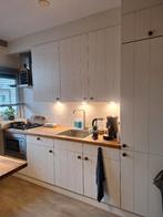 2e hands keuken gebroken wit 2,80 mtr, Huis en Inrichting, Keuken | Complete keukens, Ophalen, Gebruikt, Wit, Enkelwandige keuken