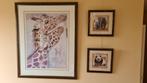 Grote Lijst giraffe+ 2 dezelfde in klein met Panda en olifan, Huis en Inrichting, Ophalen