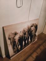 Groot canvas schilderij olifanten, Huis en Inrichting, Woonaccessoires | Schilderijen, Tekeningen en Foto's, Schilderij, Ophalen of Verzenden
