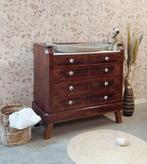 Commode met lades ladekast met wit marmer houtkleur, Josièfine Vintage Line, Ophalen of Verzenden, Info@josiefine.nl, 100 cm of meer