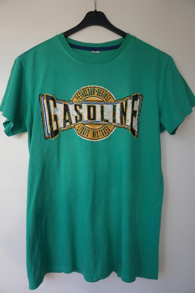 T-Shirt heren print gasoline groen geel katoen Zeeman maat S, Kleding | Heren, T-shirts, Ophalen of Verzenden, Zo goed als nieuw