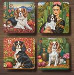 Cavalier Frida Kahlo onderzetters met houder, Ophalen of Verzenden, Nieuw, Glas of Kopje