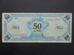50 Lire 1943 Italië AMC p-M14a WW2, Verzenden, Italië, Los biljet