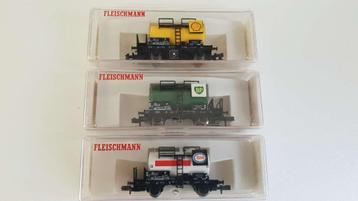 Fleischmann 8400 / 8401 / 8402 Ketelwagens, DB, OVP, N-spoor