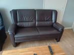 Leren 2 zits bank, Ophalen, Gebruikt, 75 tot 100 cm