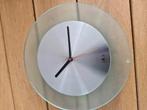 Zack rvs klok, Huis en Inrichting, Woonaccessoires | Klokken, Ophalen of Verzenden, Zo goed als nieuw, Wandklok
