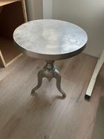 Zilveren bijzettafel, Huis en Inrichting, Tafels | Bijzettafels, Ophalen, Zo goed als nieuw, Rond, Minder dan 55 cm