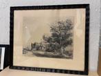 Rembrandt - Landschap met boerderijen (1650), Antiek en Kunst, Kunst | Etsen en Gravures, Ophalen of Verzenden
