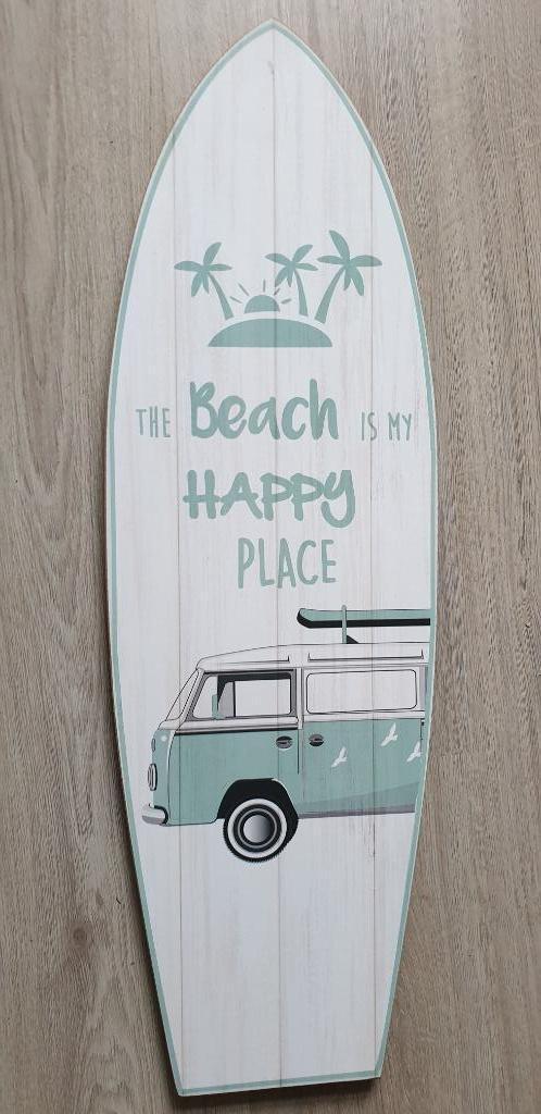 surf look mdf plaat vw volkswagen wit groen beach, Huis en Inrichting, Woonaccessoires | Wanddecoraties, Nieuw, Ophalen of Verzenden