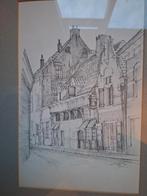 Mooie ingelijste tekening Chris Schut 41 x 31 cm, Antiek en Kunst, Ophalen of Verzenden