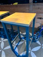 Statafel staal hout, Huis en Inrichting, Tafels | Statafels, Ophalen, Zo goed als nieuw