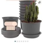NIEUW! Ulikey plantenpotjes taupe 10 stuks €4,99, Tuin en Terras, Kunststof, Rond, Nieuw, Ophalen of Verzenden
