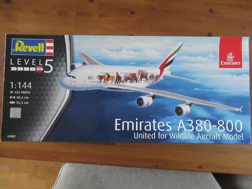 Emirates A380-800 'Wildlife'  (Revell 1/144), Hobby en Vrije tijd, Modelbouw | Vliegtuigen en Helikopters, Nieuw, Vliegtuig, 1:144 tot 1:200