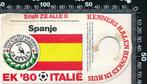 Sticker: Henkes Jonge Jenever - EK 1980 Italie - Spanje (2), Verzamelen, Ophalen of Verzenden, Zo goed als nieuw, Sport