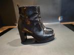 Via Vai enkellaarzen zwart met print en  hak 8 cm, Kleding | Dames, Schoenen, Via Vai, Zwart, Lage of Enkellaarzen, Ophalen of Verzenden