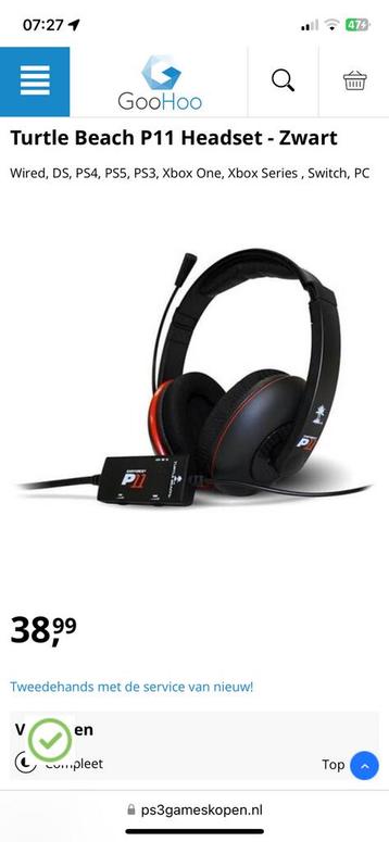 Turtle beach earforce ear force p11 headset Headphone gaming beschikbaar voor biedingen