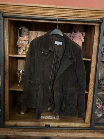 Bruin suède jas Essentials - Maat 38/40 beschikbaar voor biedingen