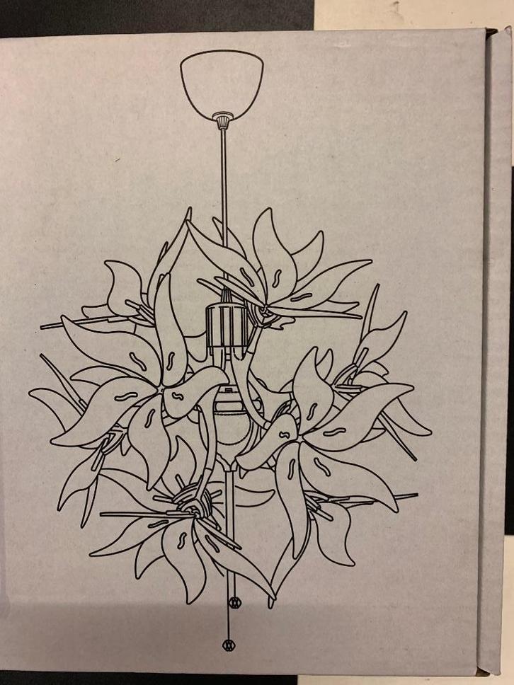 Ikea vilten bloemenlamp bordeauxrood, Huis en Inrichting, Lampen | Wandlampen, Nieuw, Kunststof, Stof, Verzenden