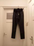 Stoere deels imitatie leer en deels stoffen broek, Kleding | Dames, Broeken en Pantalons, Ophalen of Verzenden, Nieuw, Zwart, Lang