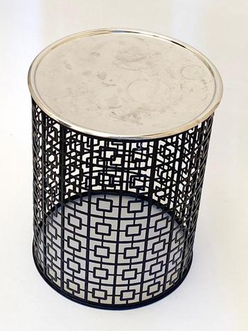 Polspotten tray table Miami, metaal, zwart, RVS beschikbaar voor biedingen