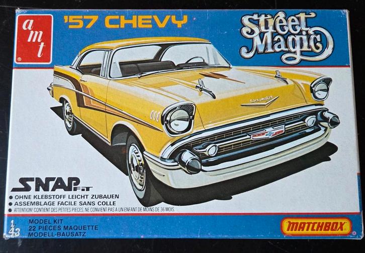 Matchbox/AMT  Street Magic '57 Chevy Snap 1:43, Hobby en Vrije tijd, Modelbouw | Auto's en Voertuigen, Zo goed als nieuw, Auto