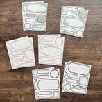 12 velletjes papier met elk 7 geperforeerde etiketten/labels, Ophalen of Verzenden, Nieuw, Overige merken