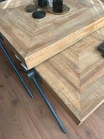 Salontafel Teca 70cm 2 delig, Huis en Inrichting, Tafels | Salontafels, Ophalen of Verzenden, 50 tot 100 cm, Minder dan 50 cm