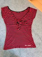 Retro vintage rood zwart gestreepte top van hell bunny maat, Maat 38/40 (M), Ophalen of Verzenden, Korte mouw, Hell bunny