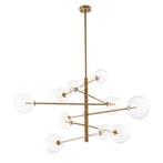 Eichholtz Kroonluchter Argento Brass maat S, Ophalen of Verzenden, Nieuw, Glas