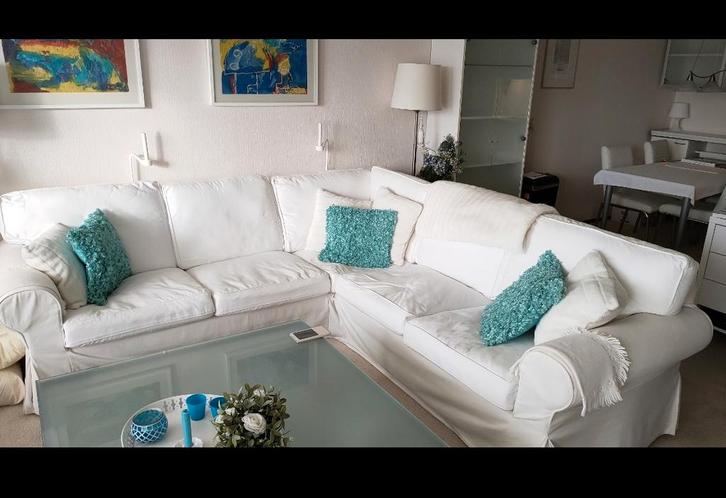 Ikea Hoekbank met Nieuwe Cover, Huis en Inrichting, Banken | Bankstellen, Zo goed als nieuw, Hoekbank, Vierpersoons of meer, 250 tot 300 cm