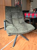 Draaifauteuil groen, draaistoel, relaxfauteuil, Ophalen, Minder dan 75 cm, Zo goed als nieuw, Stof