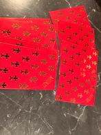 Nieuw/kerst menu kaartjes/rood-goud, Ophalen of Verzenden, Nieuw