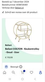 Goude Keukentrolley, Ophalen, Minder dan 55 cm, Metaal of Aluminium, Rond